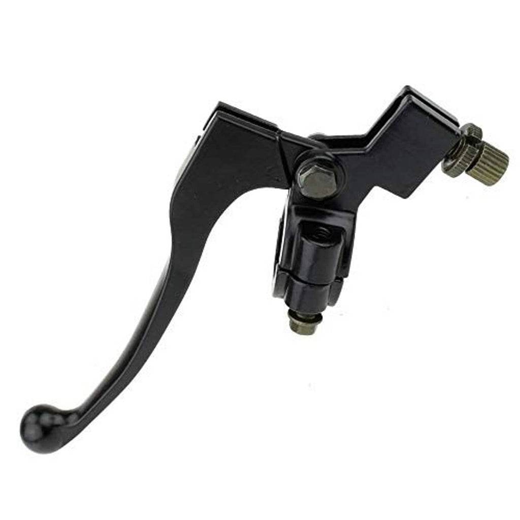 Black left clutch/brake lever perch with angled lever handle and mounting screw