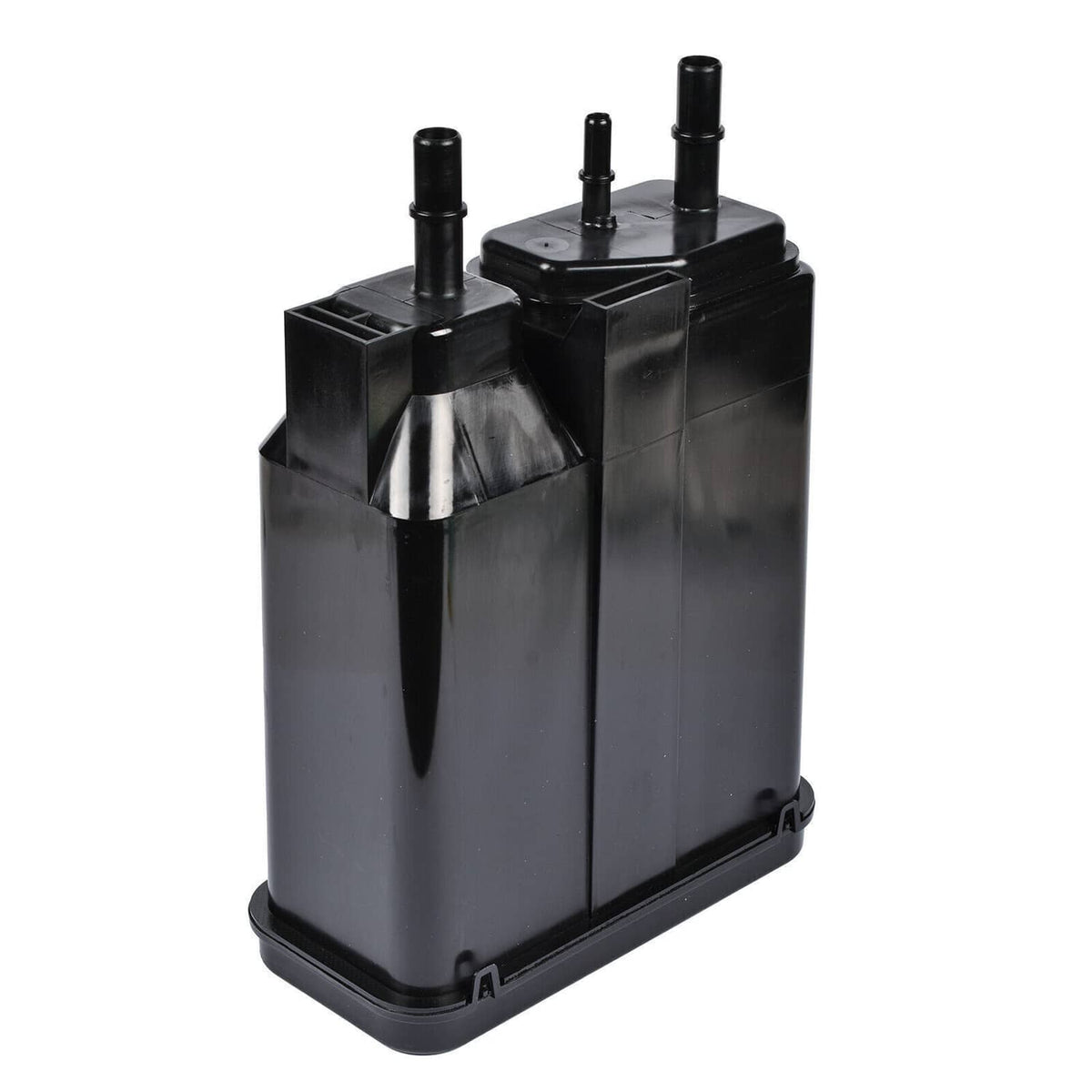 Black car vapor canister with three vacuum ports on top