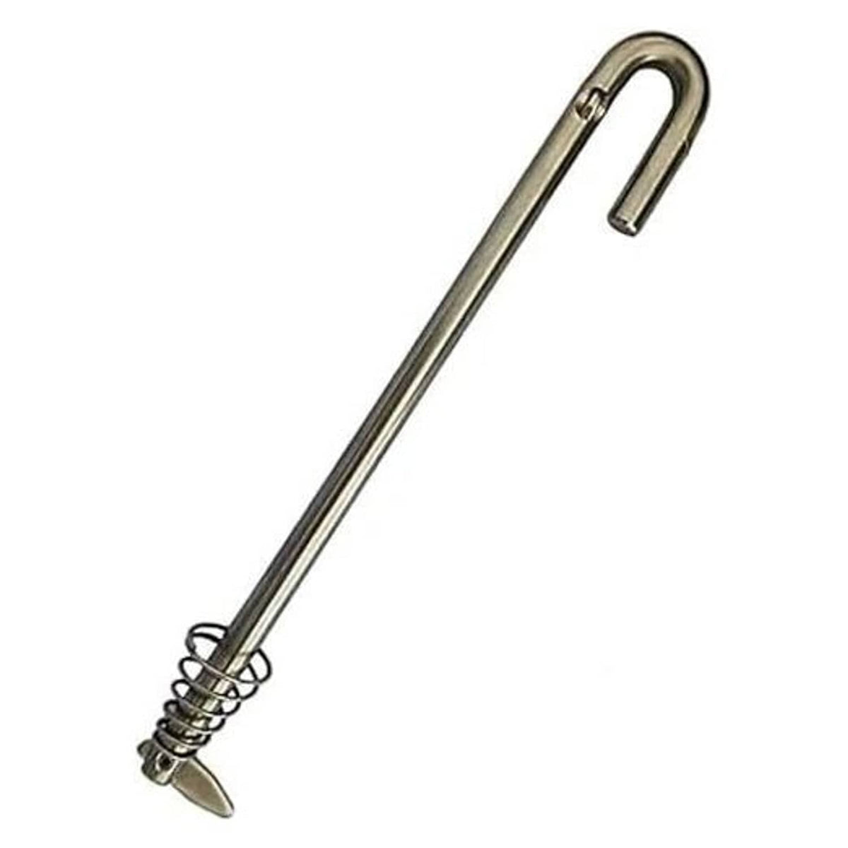 Stainless tilt thrust rod with spring collar and U-shaped end for outboard tilt