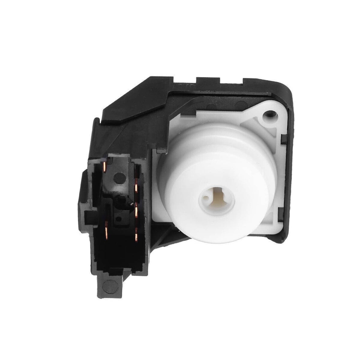 Ignition switch module showing black casing and white circular actuator