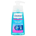 Clearasil Rapid Action Gel Wash bottle with pump, turquoise gel wash label