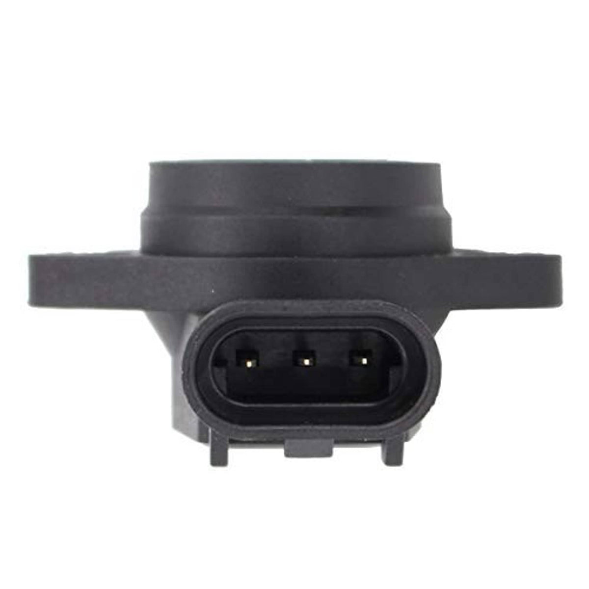 Throttle position sensor TPS with 3-pin electrical connector and black plastic body