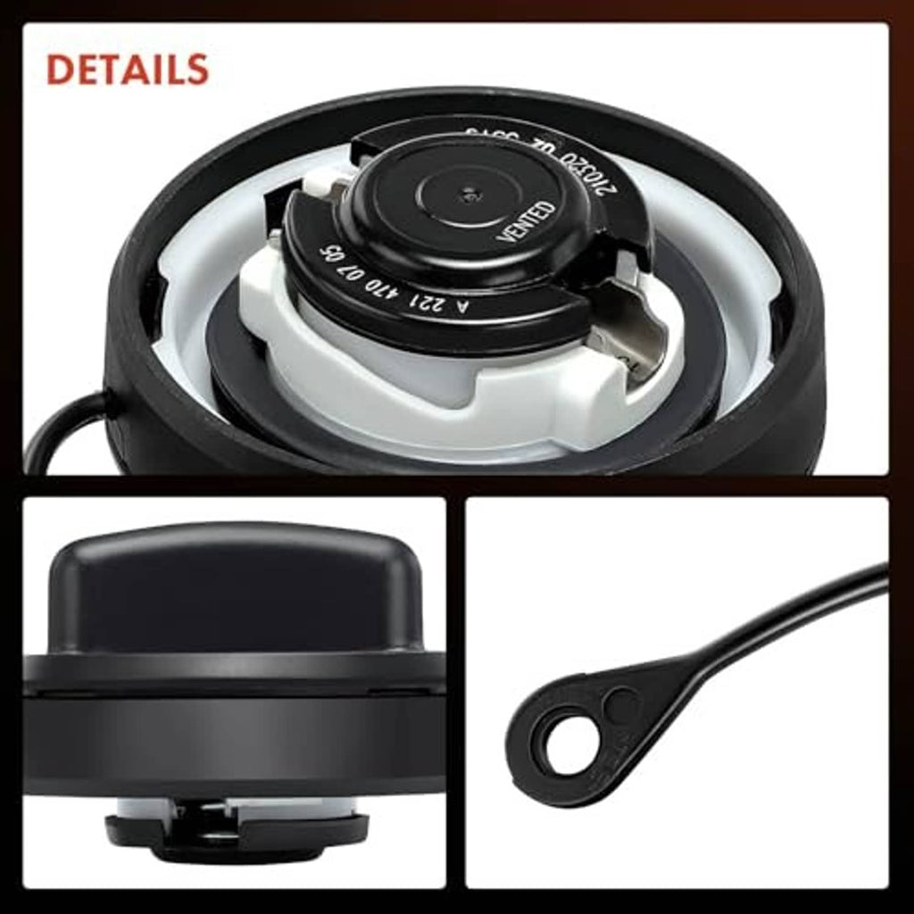 Fuel tank filler cap detail with top insert and side pull-cord loop