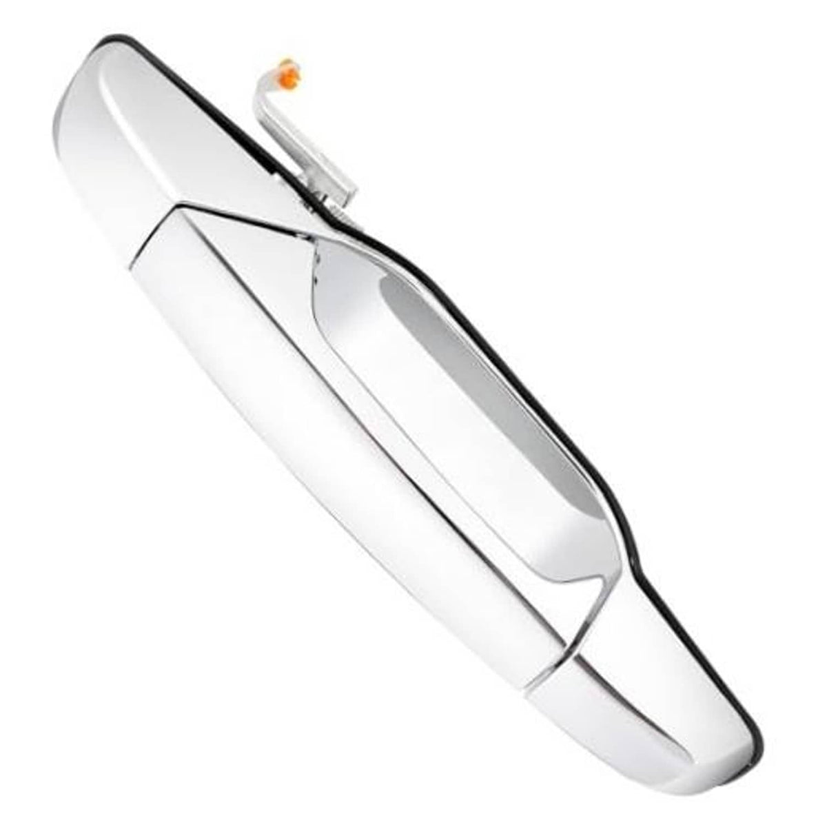 Silver chrome exterior front right passenger door handle with mounting hardware