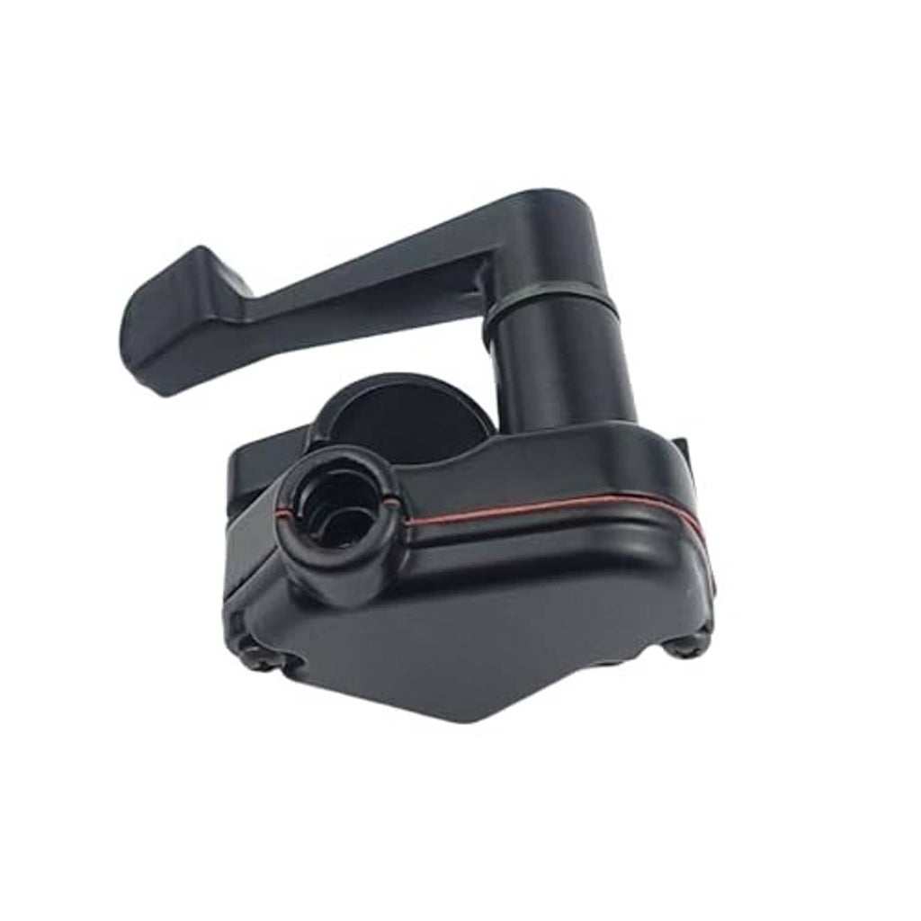 Black thumb throttle control housing with lever and cable outlet