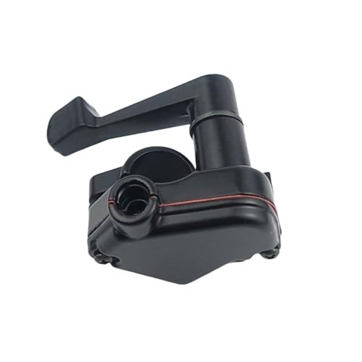 Black thumb throttle control housing with lever and cable outlet