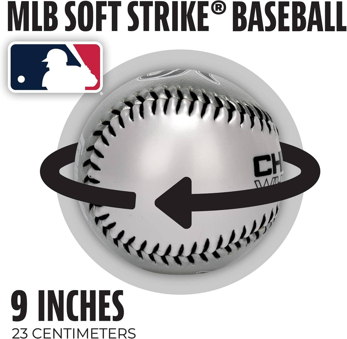 9-inch MLB soft strike baseball with Chicago White Sox team logo