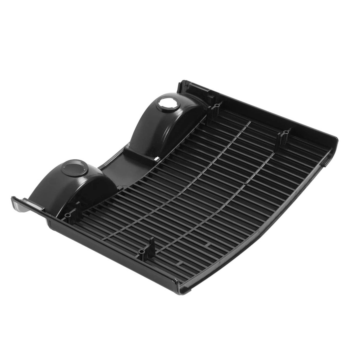 Black tractor grille base with grid mesh and two raised side brackets