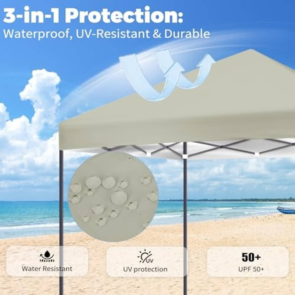 Gray 4x6 pop up canopy replacement top cover with UV-resistant waterproof fabric