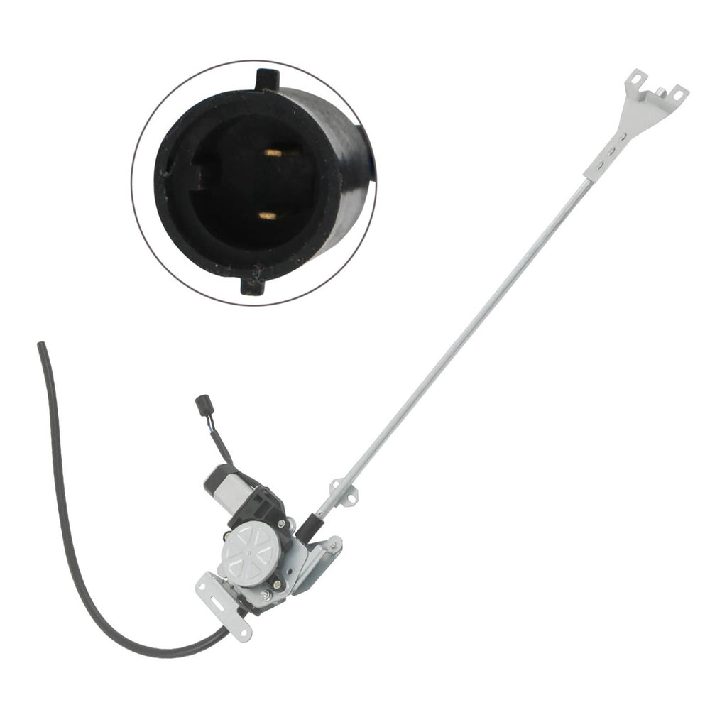Front right power window regulator motor with linkage and electrical connector