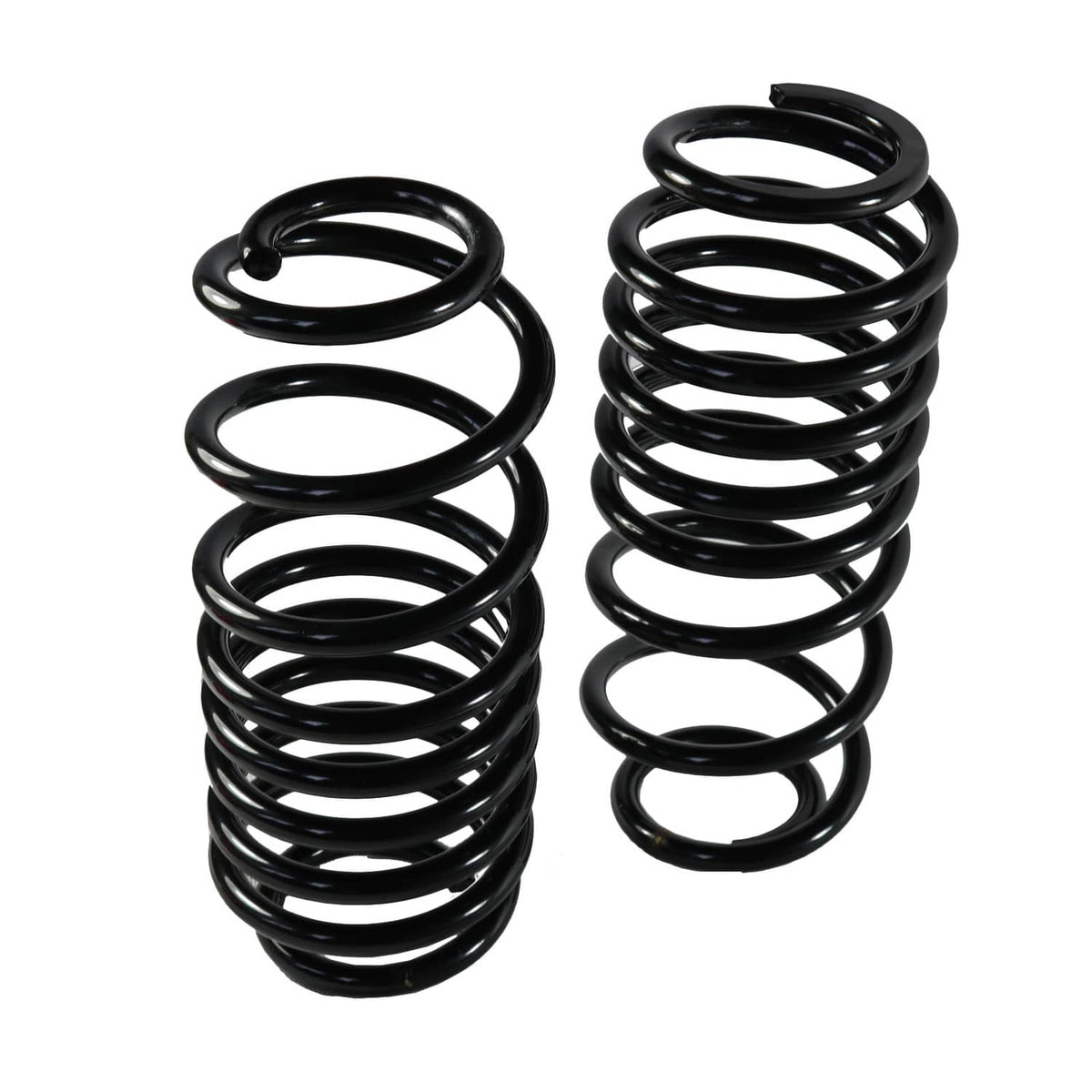 Pair of black coil springs for adjustable suspension systems