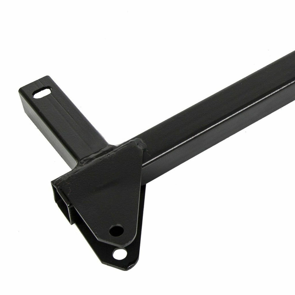 Black metal spindle lift bracket with mounting holes and lifting arm