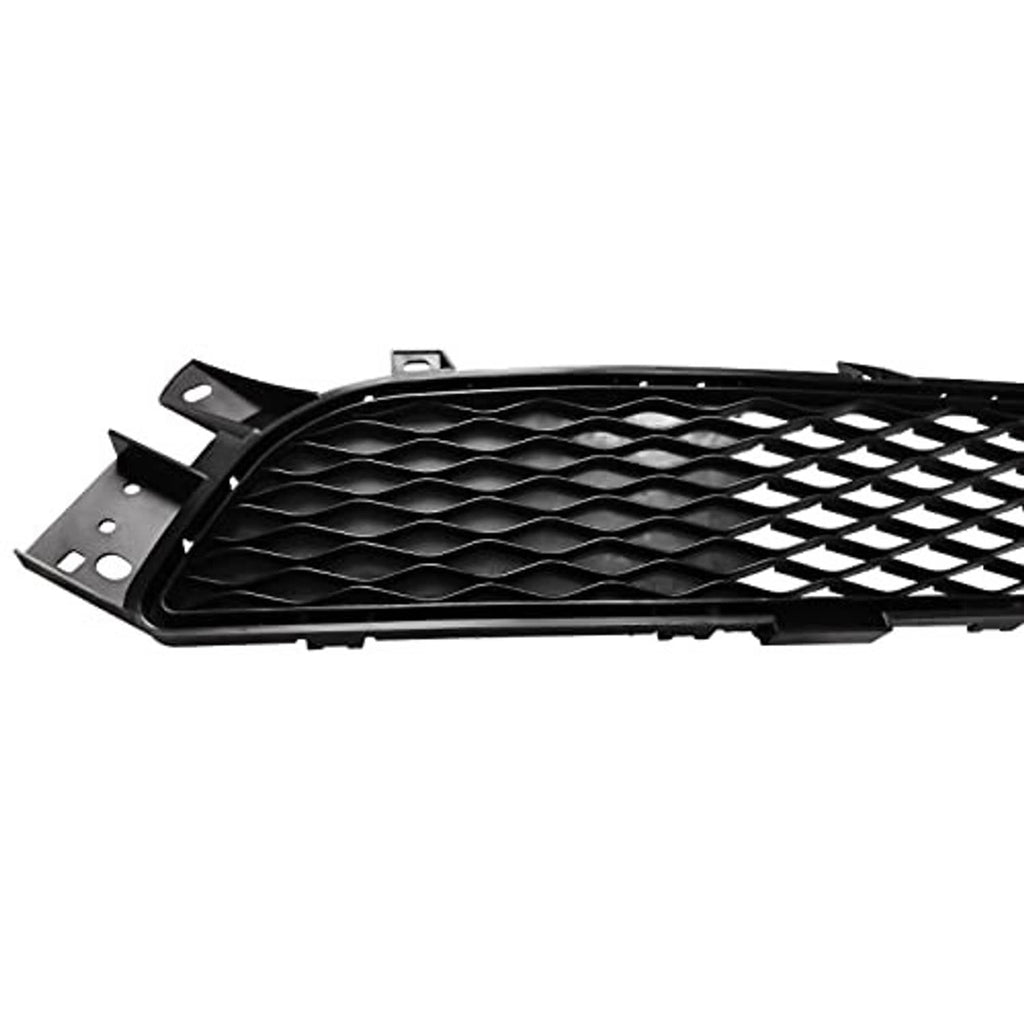 Front bumper lower grille cover, black lattice mesh with curved frame