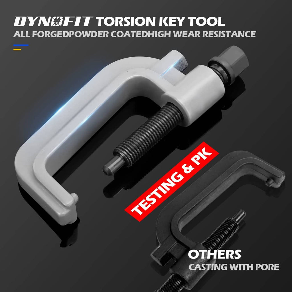 White torsion key tool with black threaded shaft and U-shaped grip