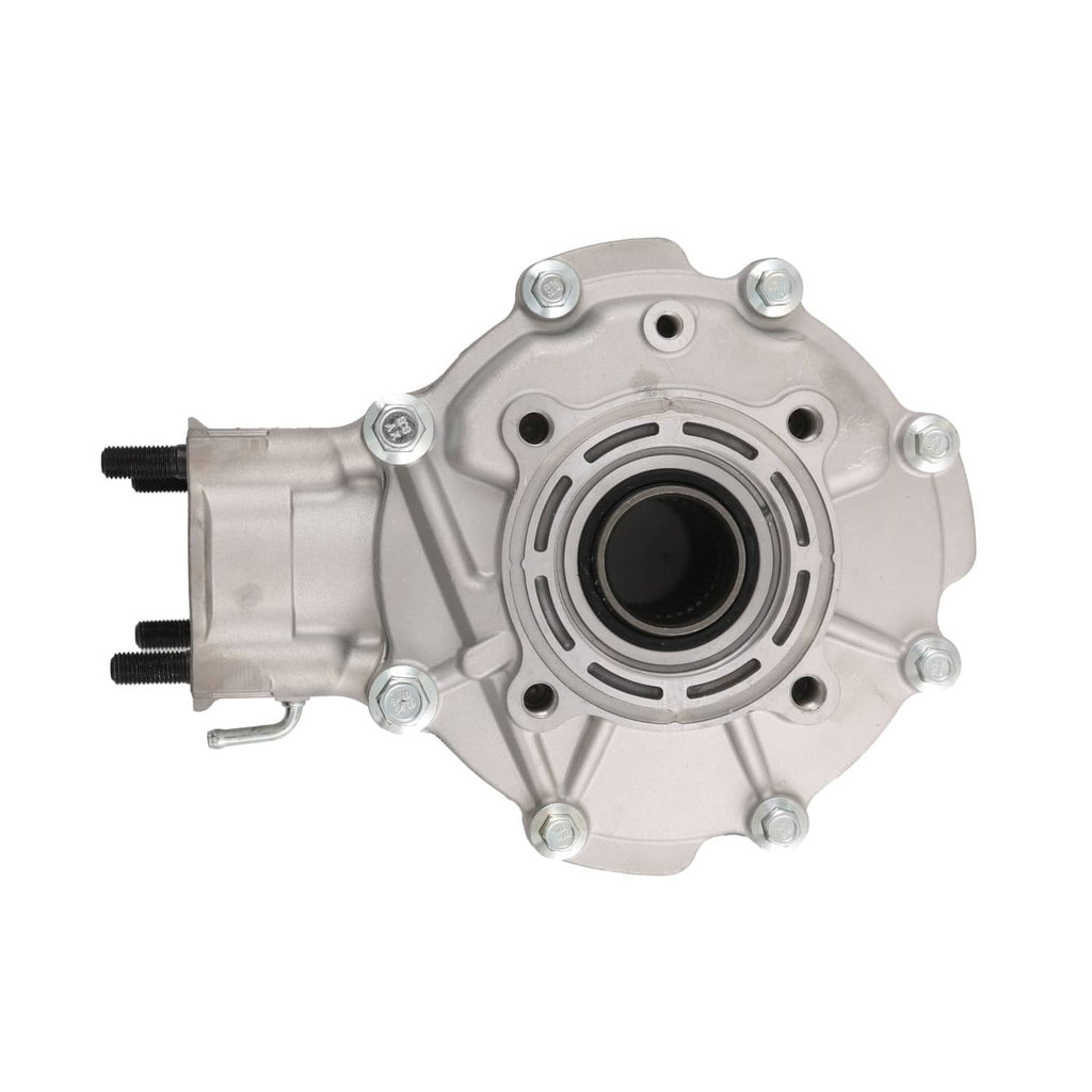 Rear differential wheel hub assembly with central bearing and bolt holes