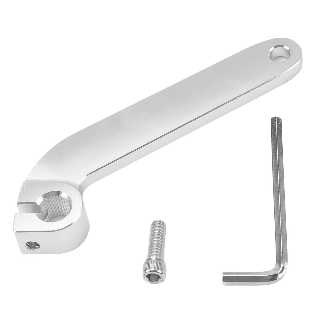 Chrome shifter arm lever with U-shaped support and included mounting screw