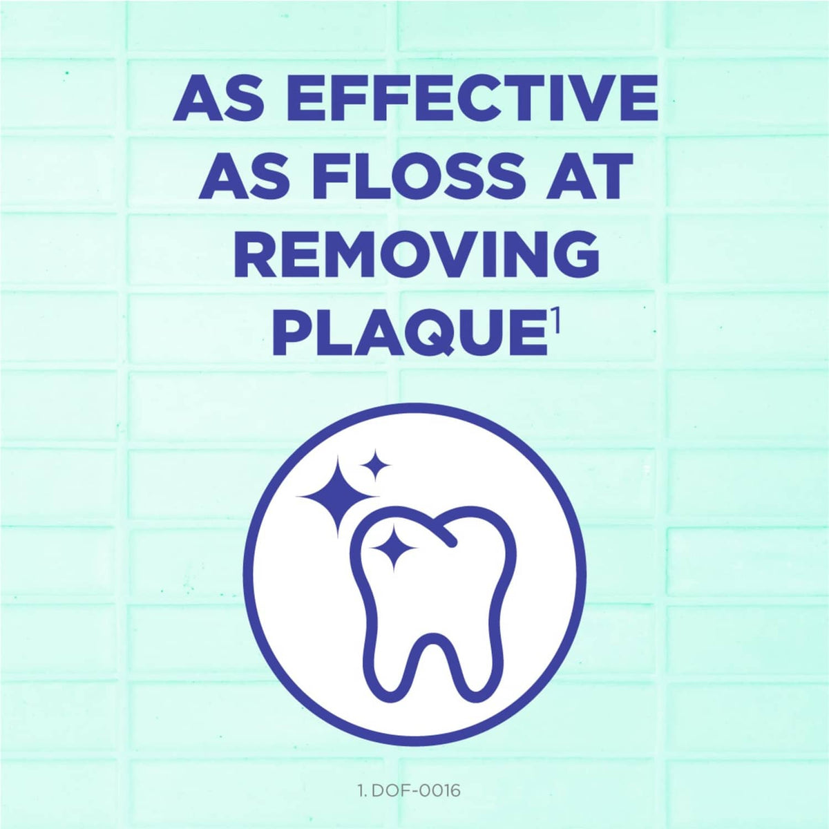 Plaque-removal effectiveness icon with tooth outline in a circle