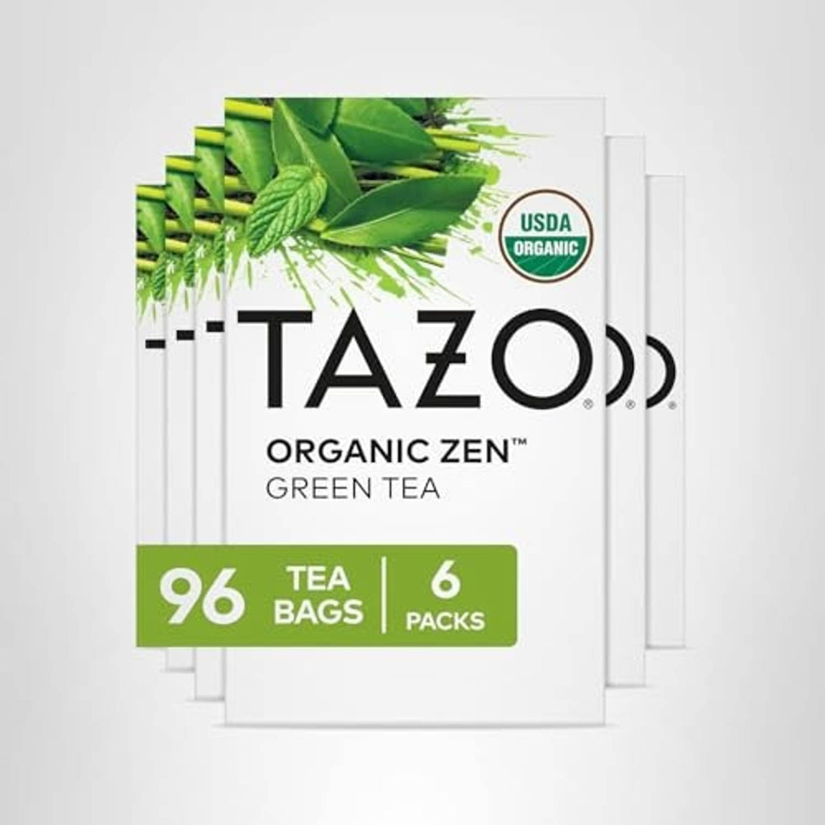TAZO Organic Zen green tea bags box set with 96 tea bags and USDA Organic seal