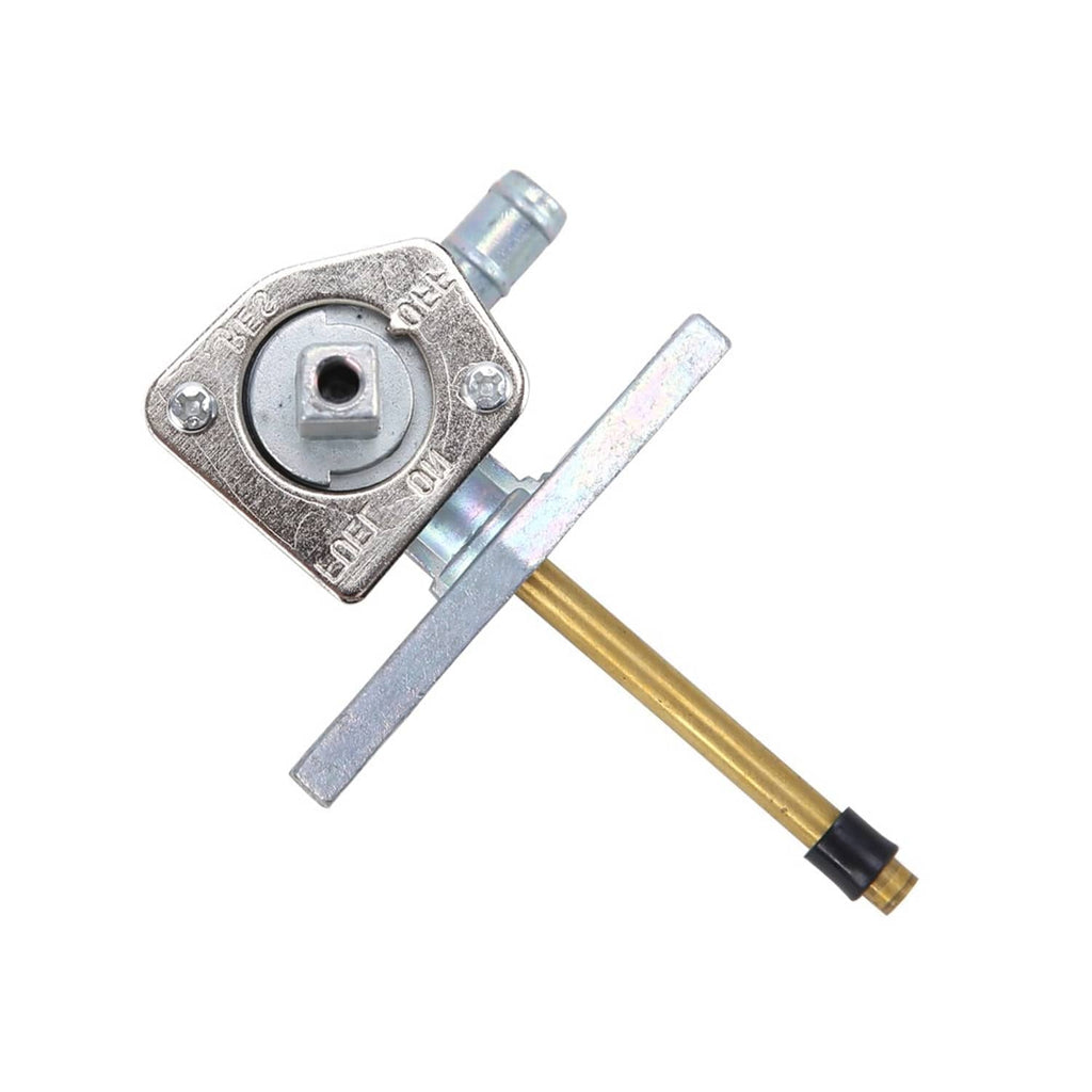 Fuel petcock valve with lever handle and hose line with black end