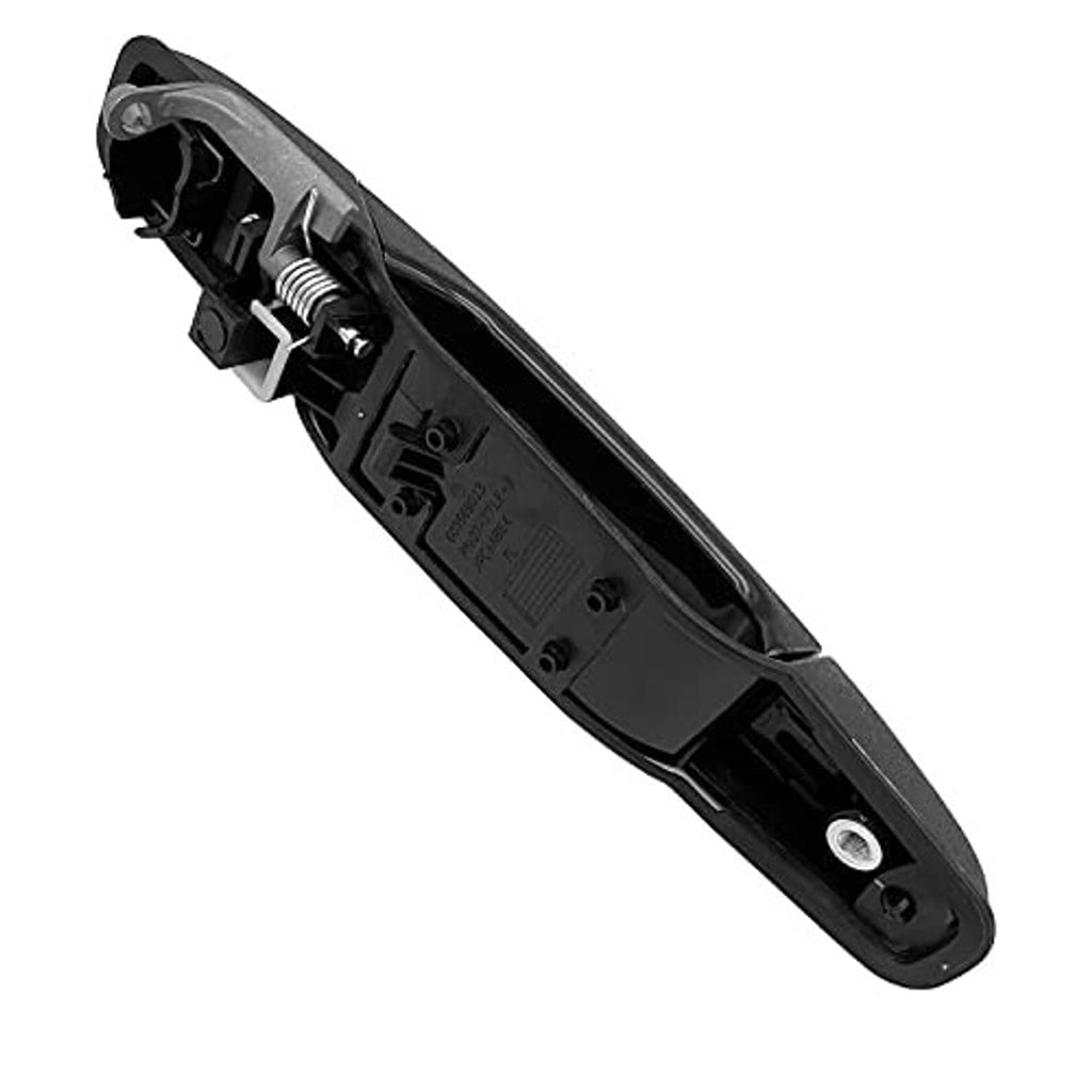 Exterior driver-side door handle underside with latch hardware and spring