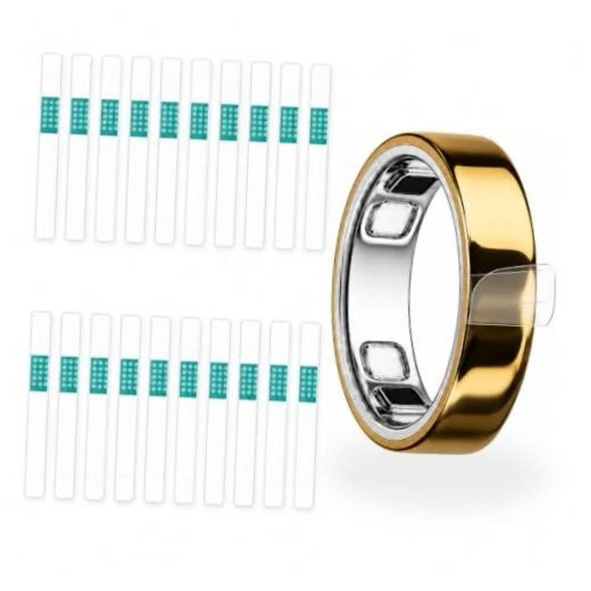 Oura Ring 5 gold ring cover with clear scratch-resistant film strips, size 8