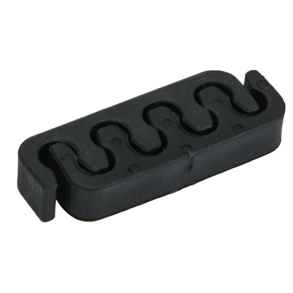 Black ignition coil pack cover with molded connector indentations