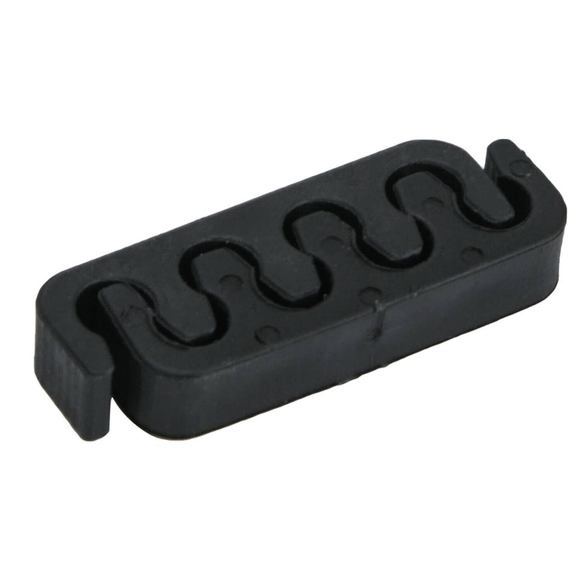 Black ignition coil pack cover with molded connector indentations