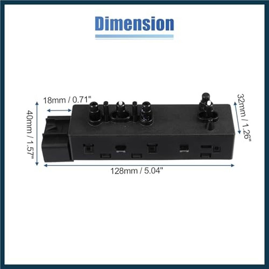 Power seat switch control module, black plastic with mounting posts