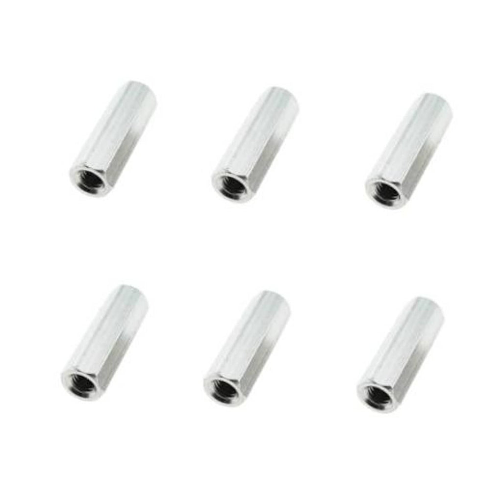304 stainless steel M5x25 hex socket screws, silver finish, 6-pack