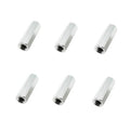 304 stainless steel M5x25 hex socket screws, silver finish, 6-pack