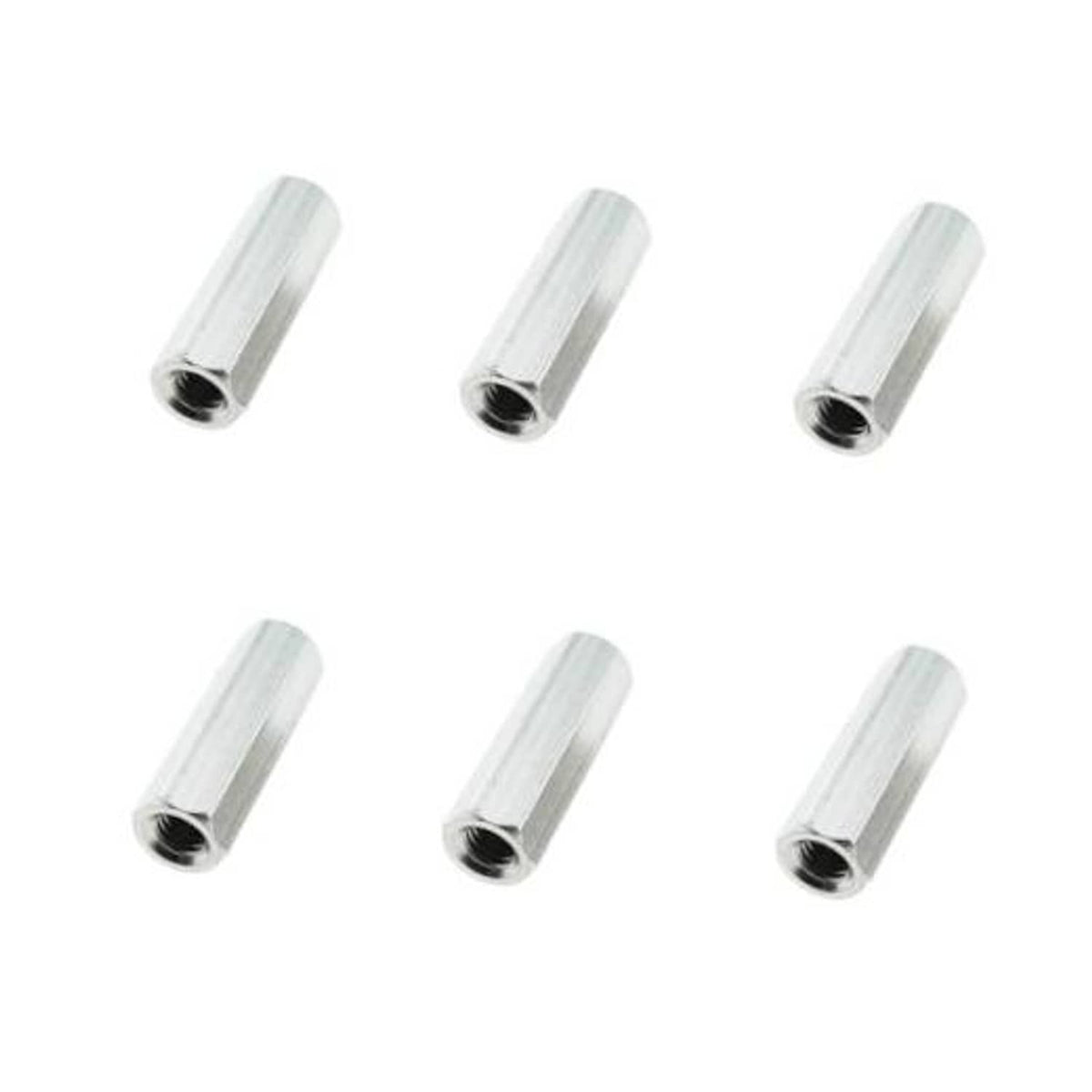 304 stainless steel M5x25 hex socket screws, silver finish, 6-pack