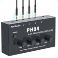 4-channel headphone amplifier with four front volume knobs and CH1–CH4 labeling