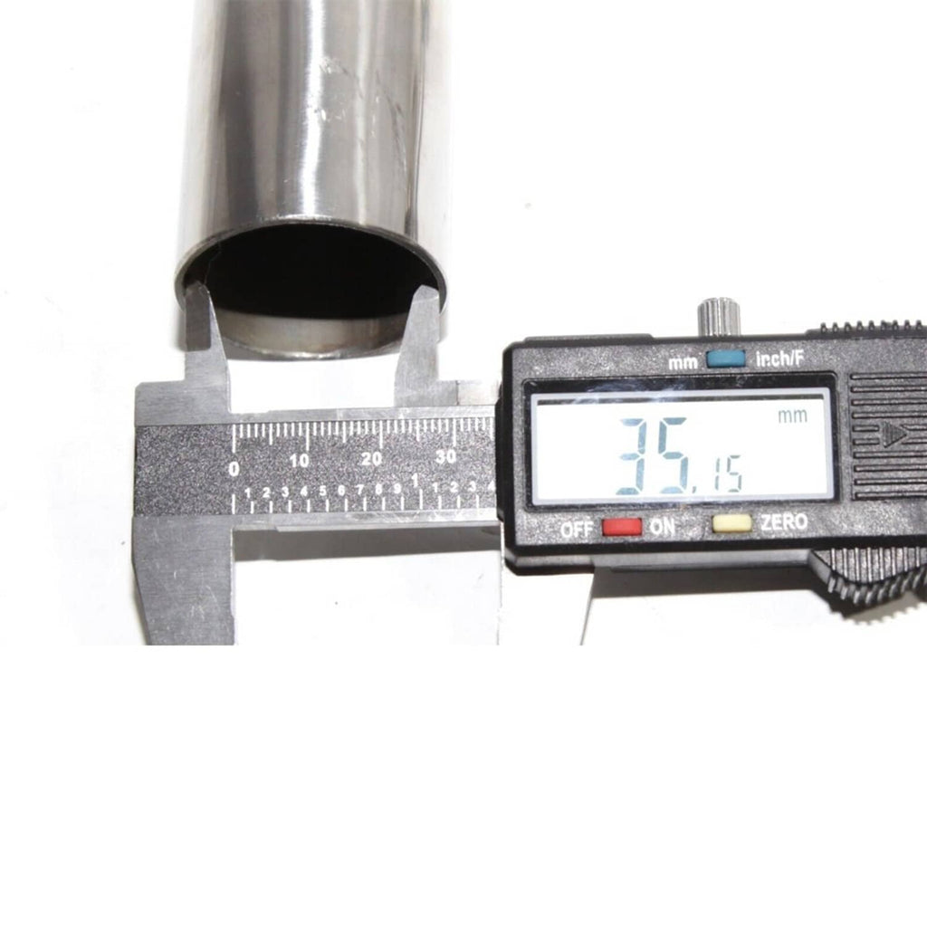 Tube end opening measured with a digital caliper