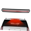 LED high mount stop light bar with red lens, shown from top
