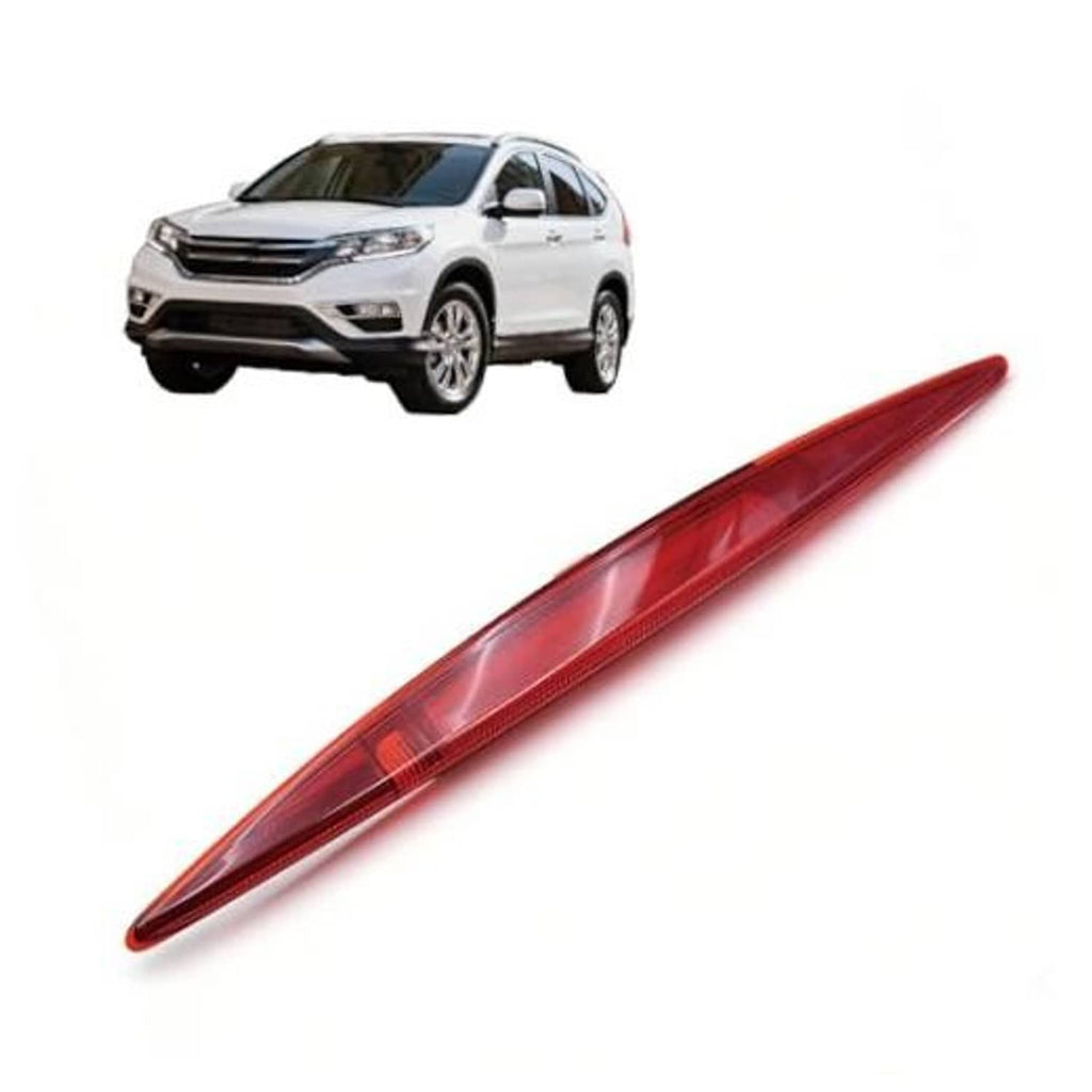 Red translucent LED third brake light bar for vehicle rear window.
