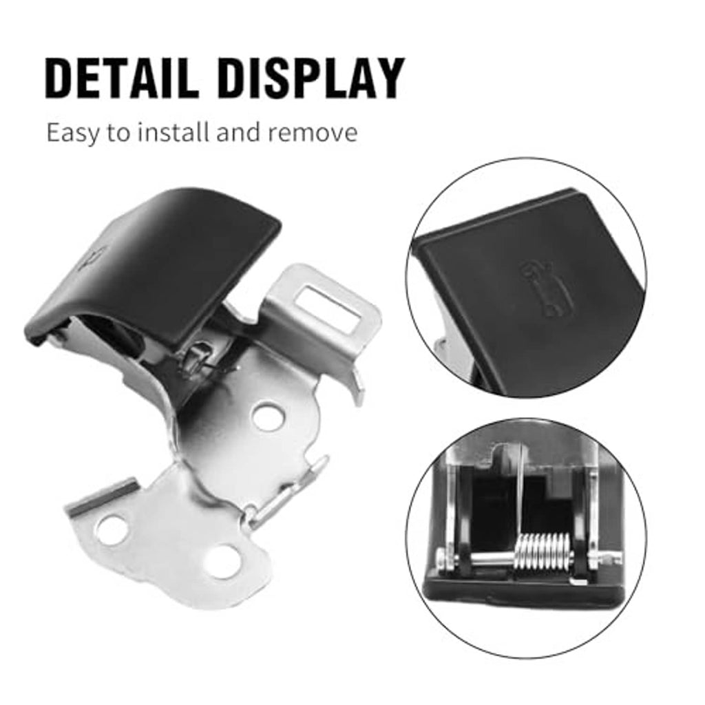 Internal hood release handle assembly with black cover and mounting hardware for installation