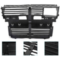 Active radiator grille shutter assembly with motor, black plastic and grille slats
