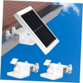 White gutter mount brackets for solar panel, with adjustable 360° joint