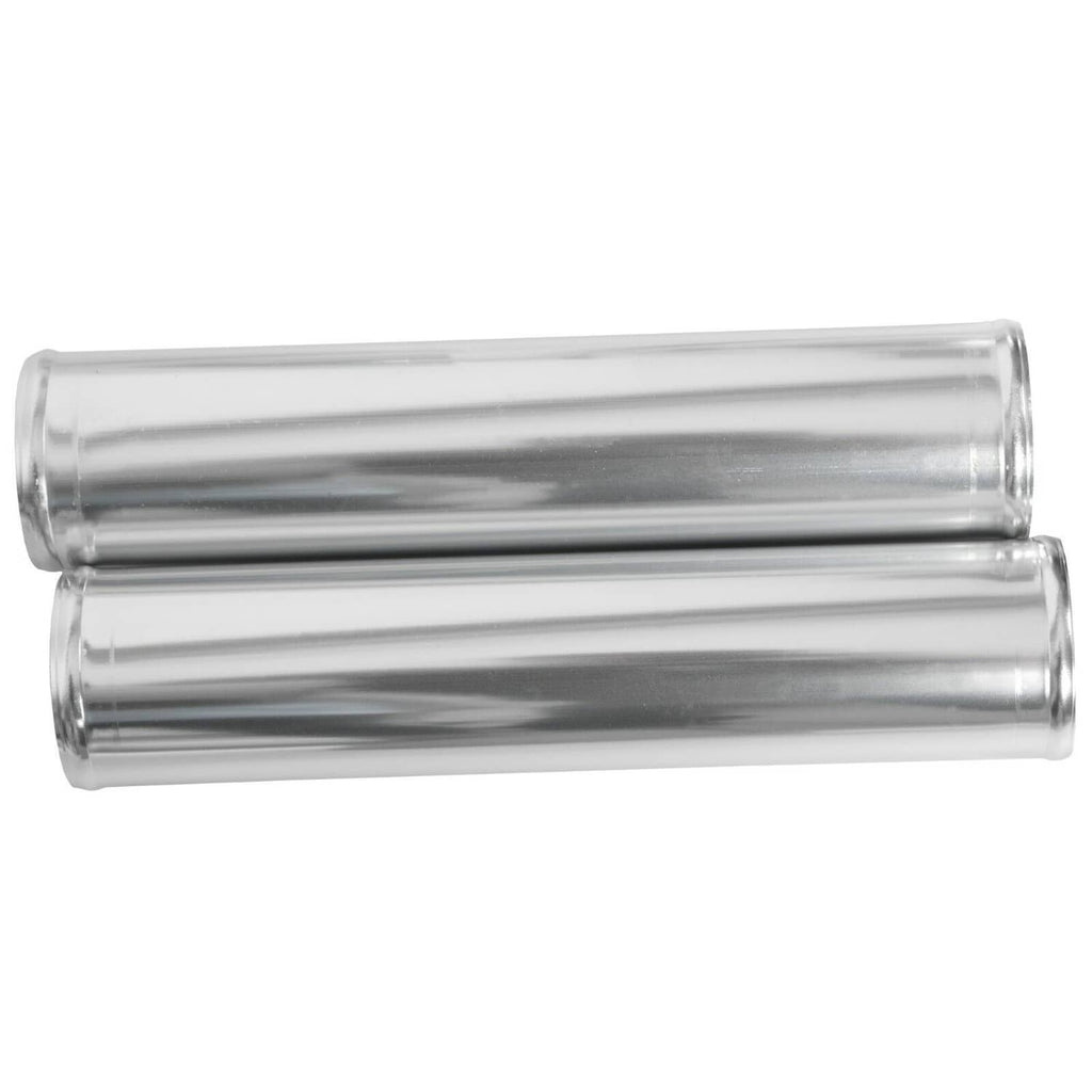 Silver aluminum turbo intercooler piping tubes with open ends