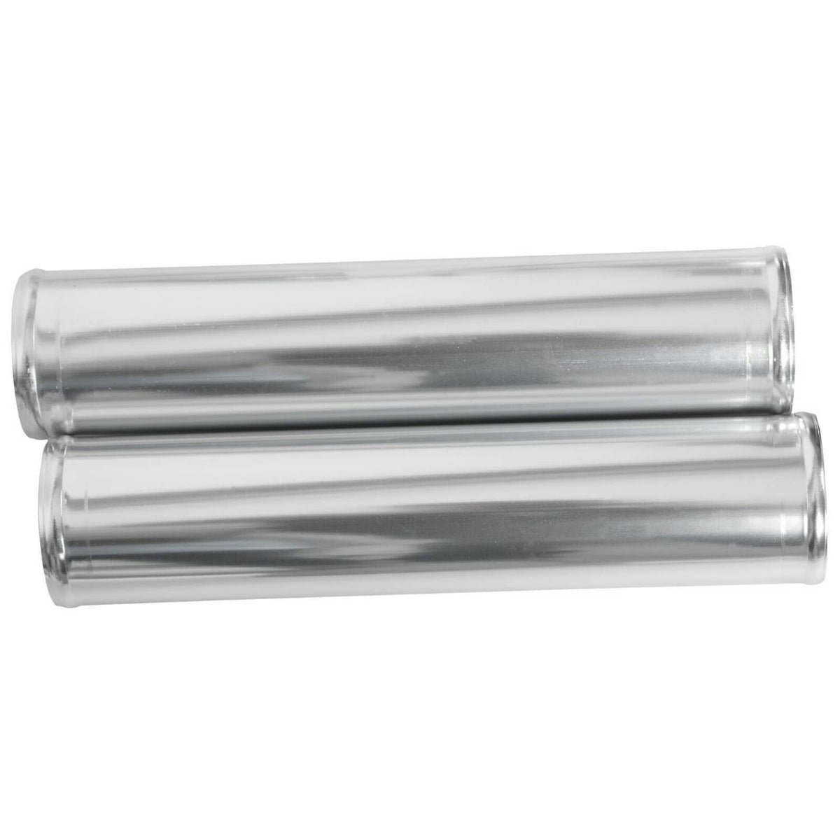 Silver aluminum turbo intercooler piping tubes with open ends
