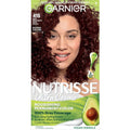 Garnier Nutrisse Ultra Creme nourishing permanent hair color kit, shade 415 soft mahogany.