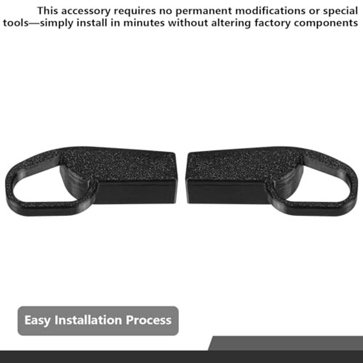 Black brake lever extension pair with textured loop handles