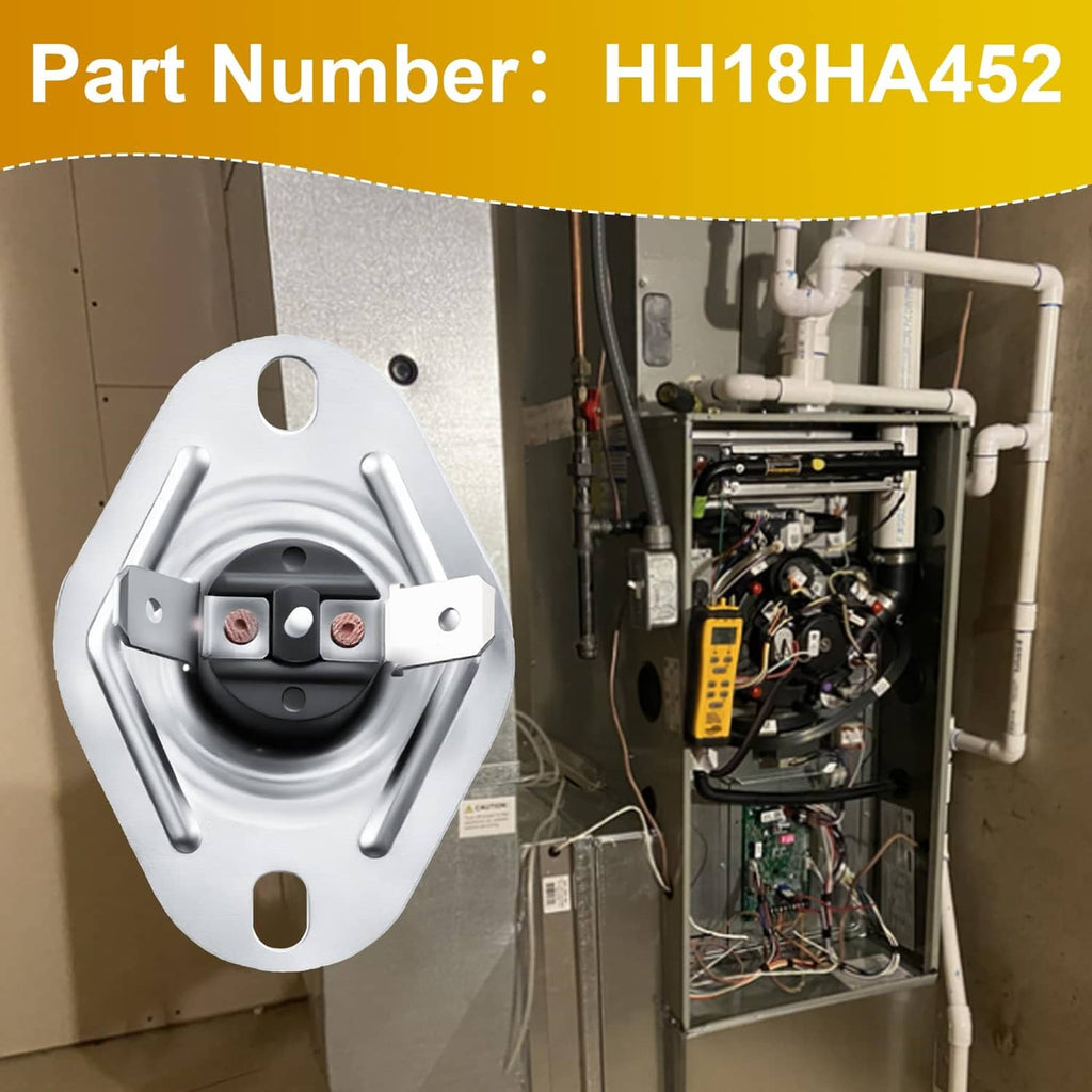 Furnace limit flame rollout switch with mounting plate and terminal contacts