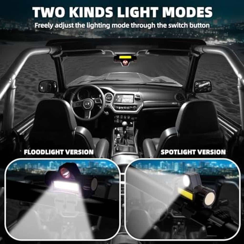 UTV dome light with two adjustable light modes via switch button and COB lens