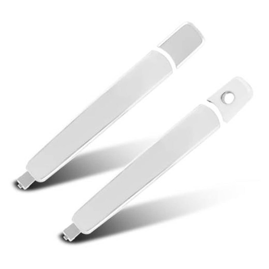 Chrome exterior door handle kit, pair of two long handles with end covers