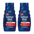 Medicated anti-dandruff shampoo bottles, blue 11 fl oz, pack of two