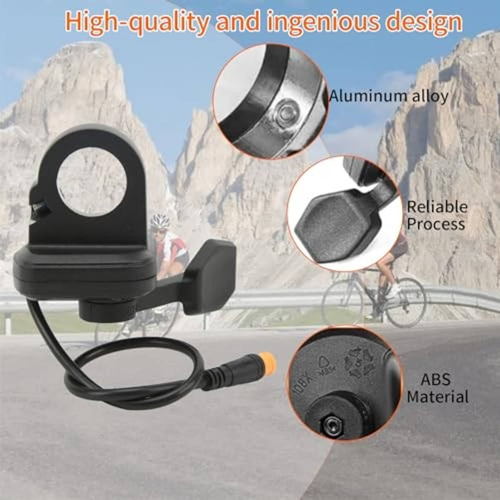 Black thumb throttle control with cable and orange connector