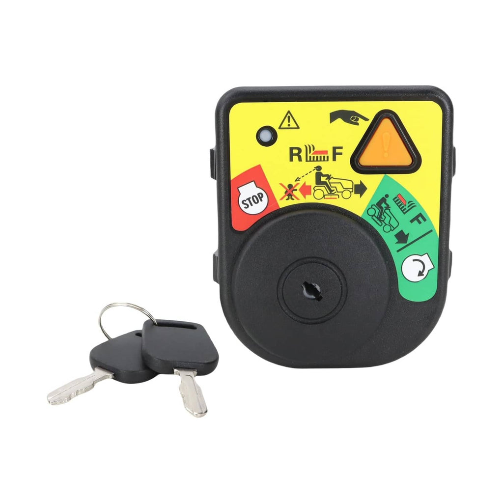 Ignition key switch module with black housing and two metal keys