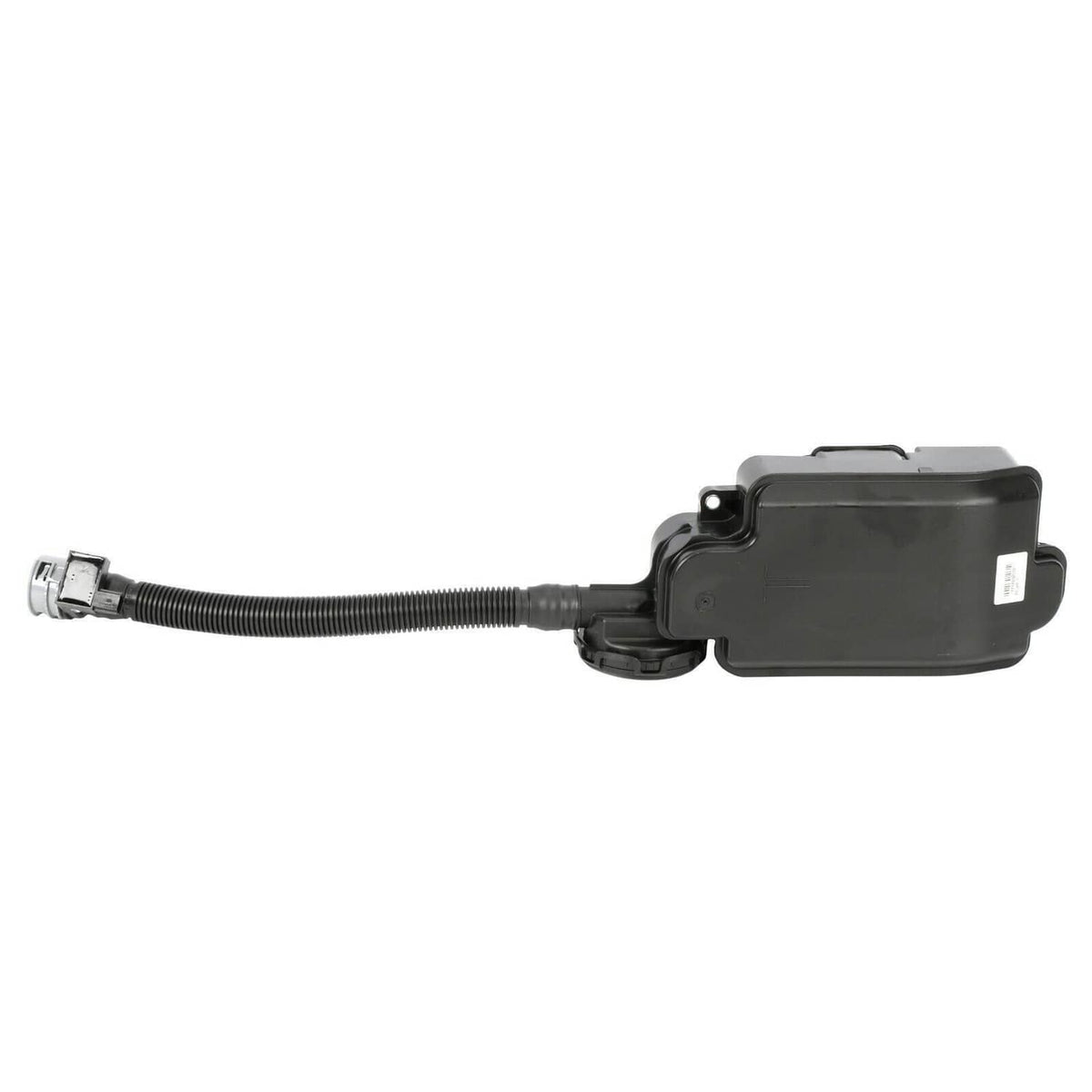 Dark oil separator assembly with ribbed hose and capped electrical connectors