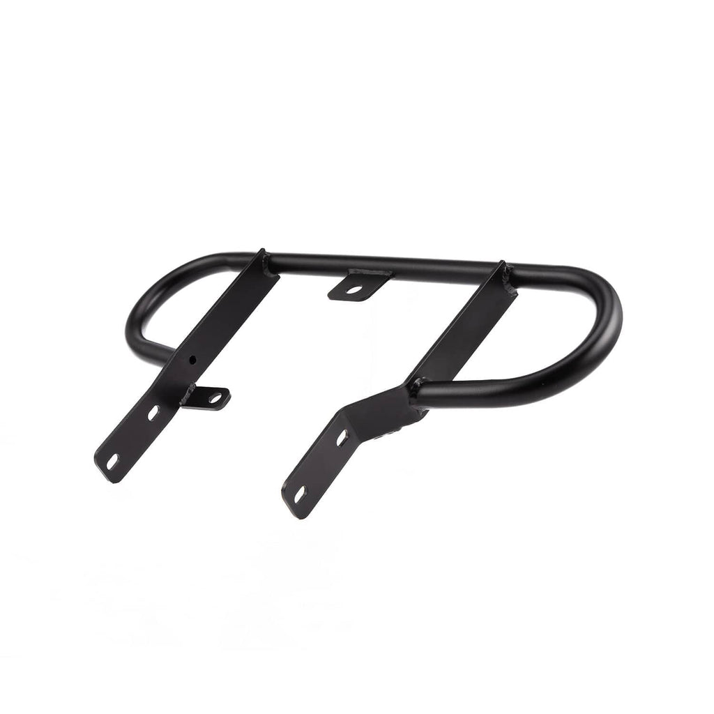 Black ATV rear grab bar and bumper with tubular frame and side mounting brackets